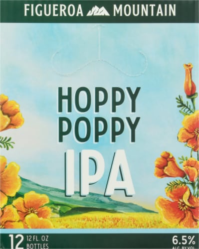 Figueroa Mountain Brewing Co. Hoppy Poppy IPA Perspective: left