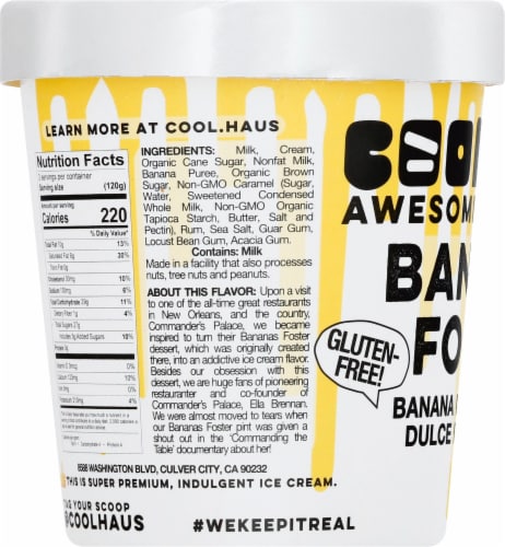 Coolhaus Bananas Foster Gluten Free Ice Cream Perspective: left