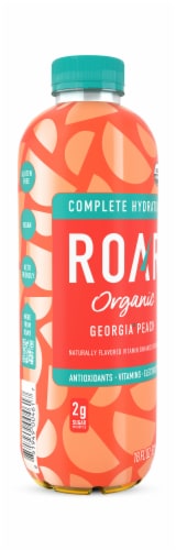 Roar Organic Georgia Peach Water Perspective: left