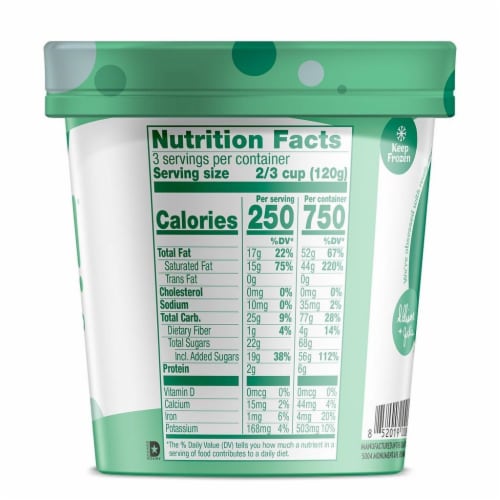 O'MY® Dairy Free Mint Chip Gelato Pint Perspective: left