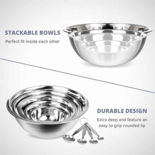 Duralex Lys Stackable Clear Glass Food Prep Serving Mixing Bowls, 10 Piece  Set, 1 Piece - Kroger