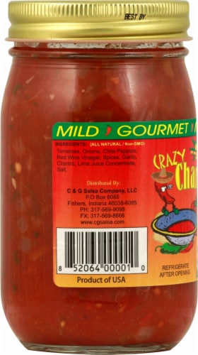 Crazy Charlie's Gourmet Mild Salsa Perspective: left