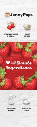 Jonny Pops Summer Strawberries with Fresh Cream Pops Perspective: left