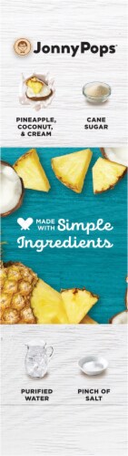 Jonny Pops® Pineapple & Coconut with Fresh Cream Pops Perspective: left