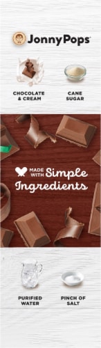 Jonny Pops Chocolate Fudge with Fresh Cream Pops Perspective: left