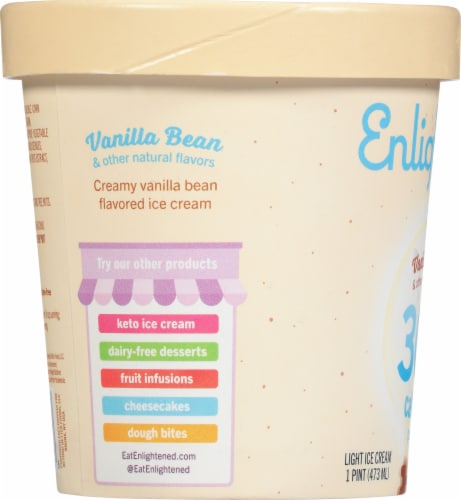 Enlightened® Vanilla Bean Light Ice Cream Perspective: left