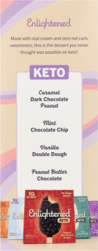 Enlightened® Keto Collection Dark Chocolate Ice Cream Bars Perspective: left