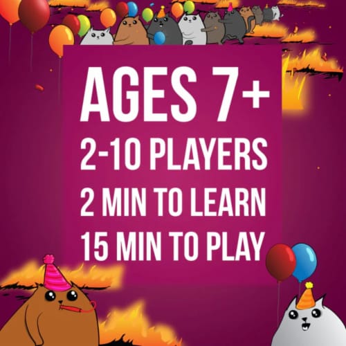 Exploding Kittens® Party Pack Card Game Perspective: left