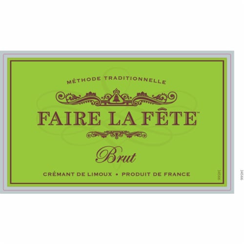 Faire La Fete France Brut Sparkling Wine Perspective: left