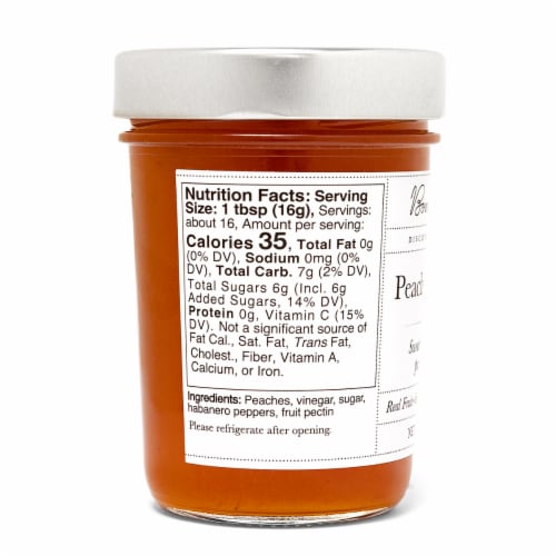 Bonnie's Jams Peach Pepper Jelly Perspective: left