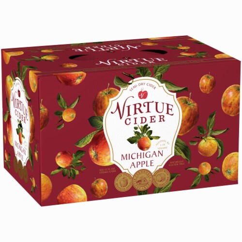 Virtue Cider Michigan Apple Semi-Dry Cider Perspective: left