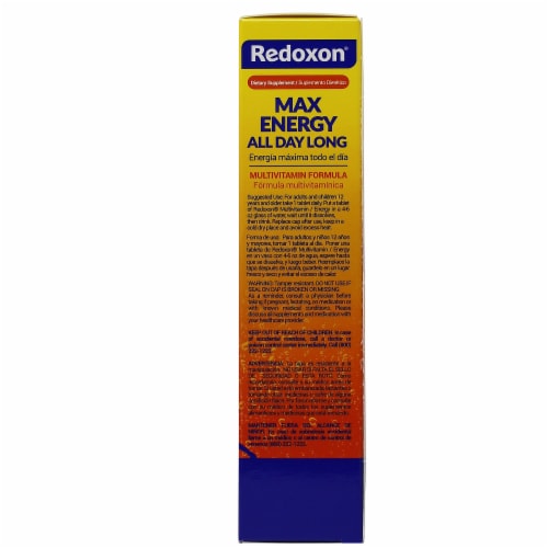 Redoxon Max Energy Dietary Supplement Effervescent Tablets Perspective: left