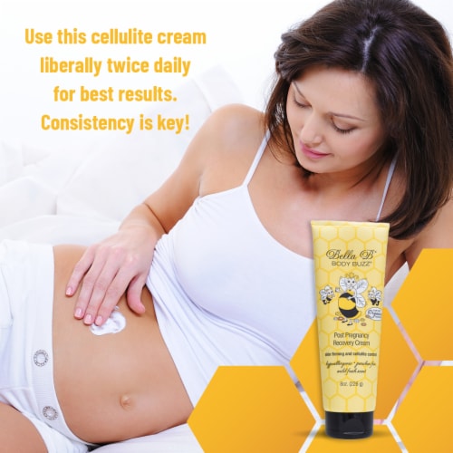 Body Buzz Post Pregnancy Recovery Cream 8oz Perspective: left