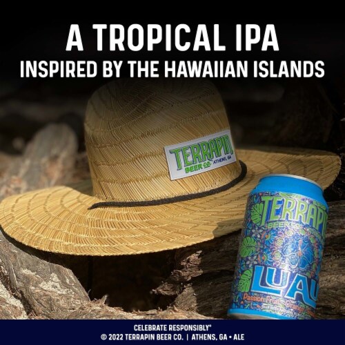 Terrapin Luau Krunkles IPA Cans Perspective: left