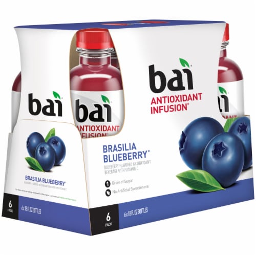 Bai® Antioxidant Infused Brasilia Blueberry Flavored Bottled Water Perspective: left