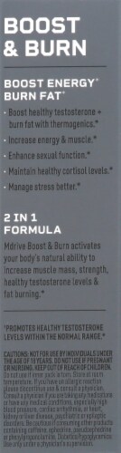 Mdrive® Boost & Burn Boost Healthy Testosterone Capsules Perspective: left