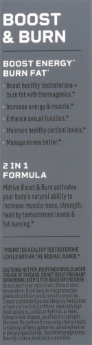 Mdrive® Boost & Burn Boost Healthy Testosterone Capsules Perspective: left