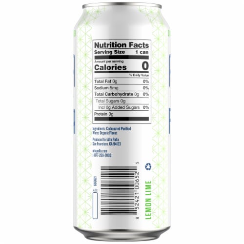 Alta Palla Lemon Lime Sparkling Water Perspective: left