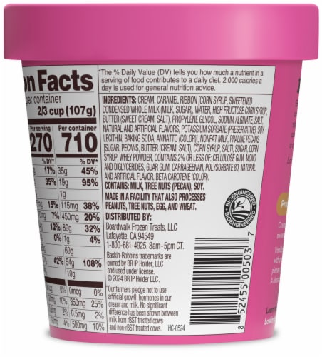 Baskin Robbins® Pralines 'N Cream Ice Cream Perspective: left