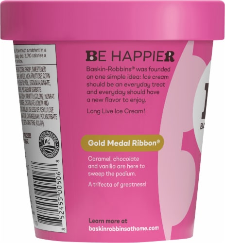 Baskin Robbins® Gold Medal Ribbon® Ice Cream Pint Perspective: left
