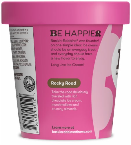 Baskin Robbins® Rocky Road Ice Cream Pint Perspective: left