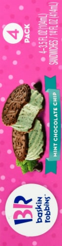 Baskin Robbins Mint Chocolate Chip Ice Cream Sandwich Perspective: left