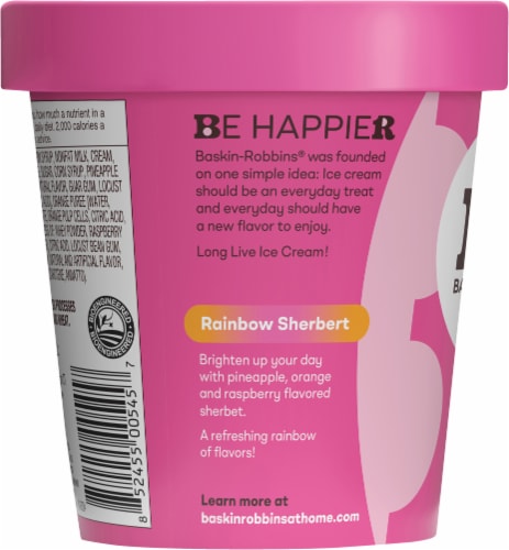 Baskin Robbins® Rainbow Sherbet Pint Perspective: left
