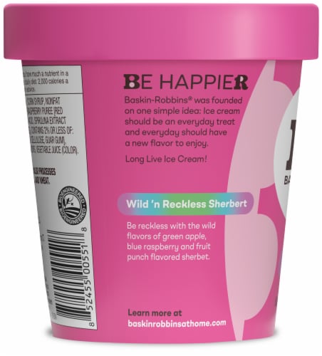 Baskin Robbins® Wild 'N Reckless Sherbet Pint Perspective: left