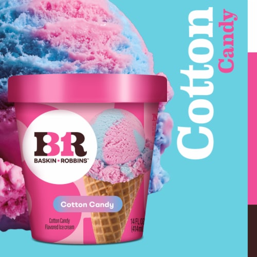 Baskin Robbins® Cotton Candy Ice Cream Pint Perspective: left