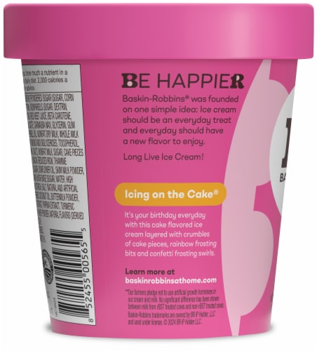 Baskin Robbins® Icing On The Cake® Ice Cream Pint Perspective: left