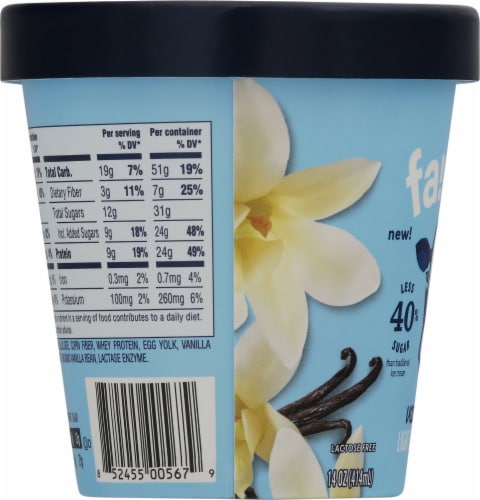 Fairlife Vanilla Light Ice Cream Pint Perspective: left