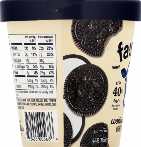 Fairlife Cookies & Cream Light Ice Cream Pint Perspective: left