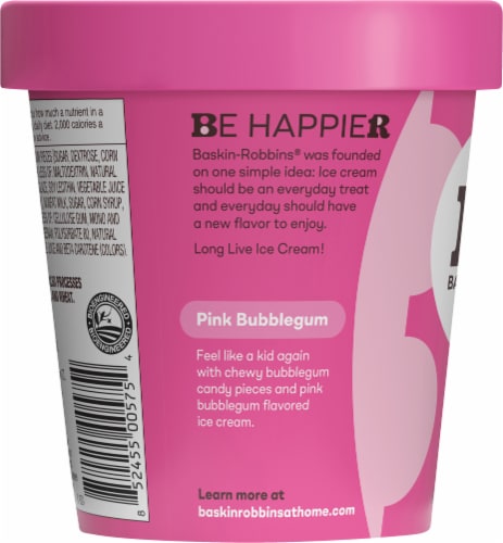 Baskin Robbins® Pink Bubblegum Ice Cream Perspective: left
