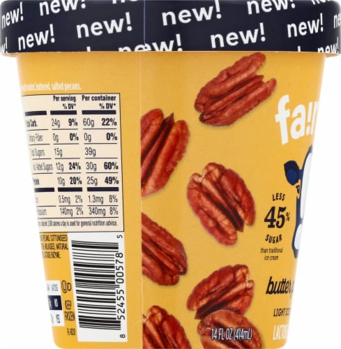 Fairlife® Butter Pecan Light Ice Cream Pint Perspective: left