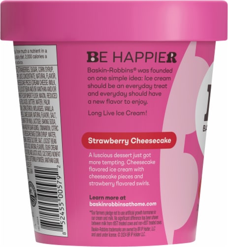 Baskin Robbins® Strawberry Cheesecake Ice Cream Perspective: left
