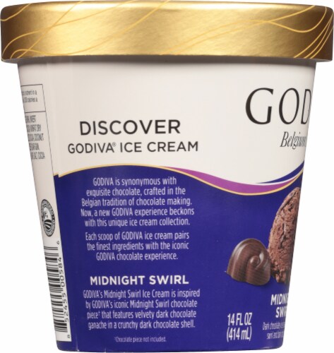 Godiva® Midnight Swirl Ice Cream Perspective: left