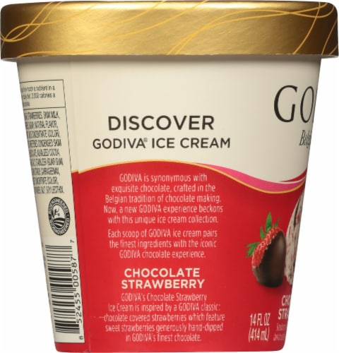 Godiva® Chocolate Strawberry Ice Cream Perspective: left