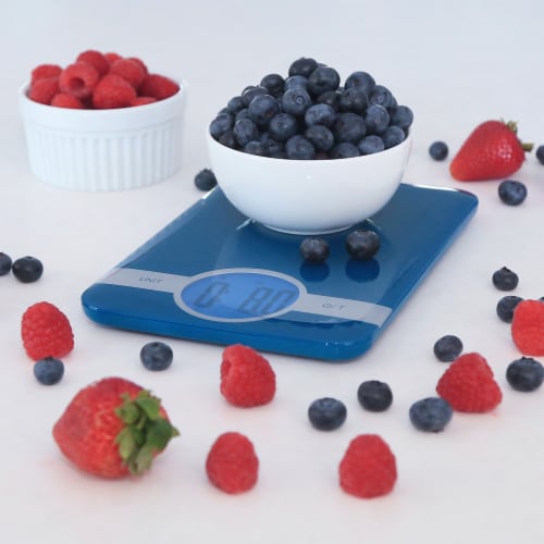Escali Ciro Blue Digital Scale Perspective: left