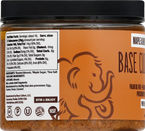 Base Culture Maple Almond Butter Perspective: left