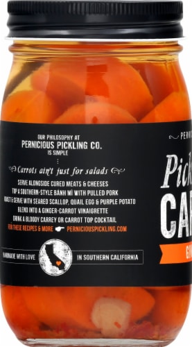 Pernicious Pickling Co. Ginger and Spice Pickled Carrots Perspective: left