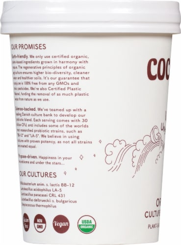 Cocojune Organic Unsweetened Vanilla & Chamomile Coconut Yogurt Perspective: left