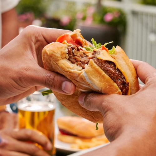 Beyond Meat Beyond Burger Plant-Based Patties Perspective: left