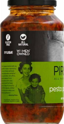 Pirro's Sauce Pesto Pomodoro Sauce Perspective: left