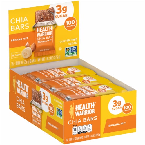 Health Warrior Banana Nut Chia Bars Perspective: left