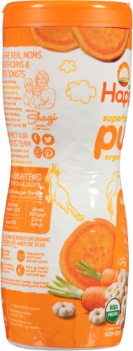 Happy Baby® Organics Superfood Puffs Sweet Potato & Carrot Baby Grain Snacks Perspective: left