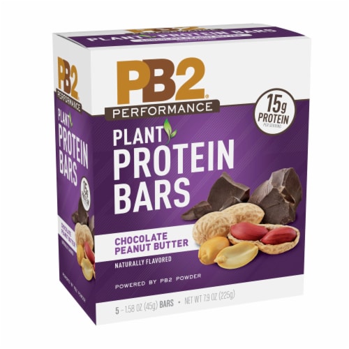 PB2 Performance Chocolate Peanut Butter Protein Bars Perspective: left
