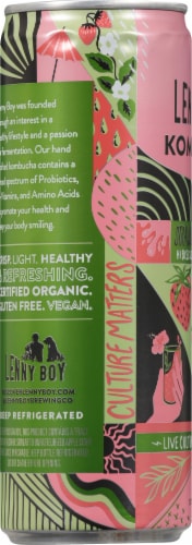 Lenny Boy Strawberry Limeade Kombucha Perspective: left