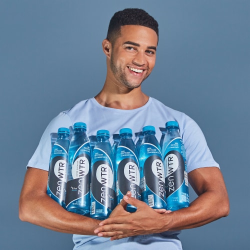 ZenWTR® Vapor Distilled Alkaline Bottled Water Perspective: left