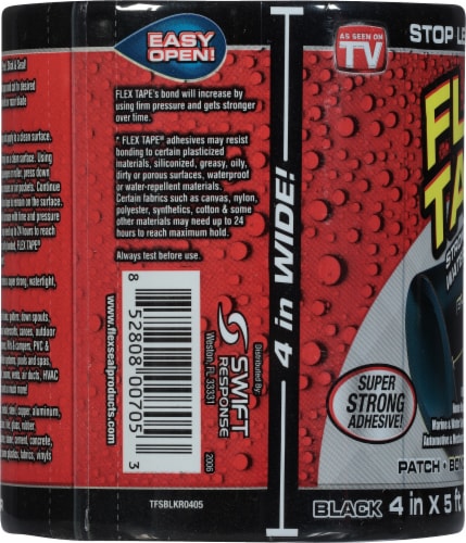 Flex Tape Black Rubberized Waterproof Tape Perspective: left