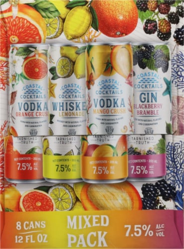 Coastal Cocktails Classic Cocktails Mixed Pack Cans Perspective: left